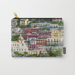 Positano Watercolor Style Print, Amalfi Coast, Italy Wall Art, Wall Decor Carry-All Pouch