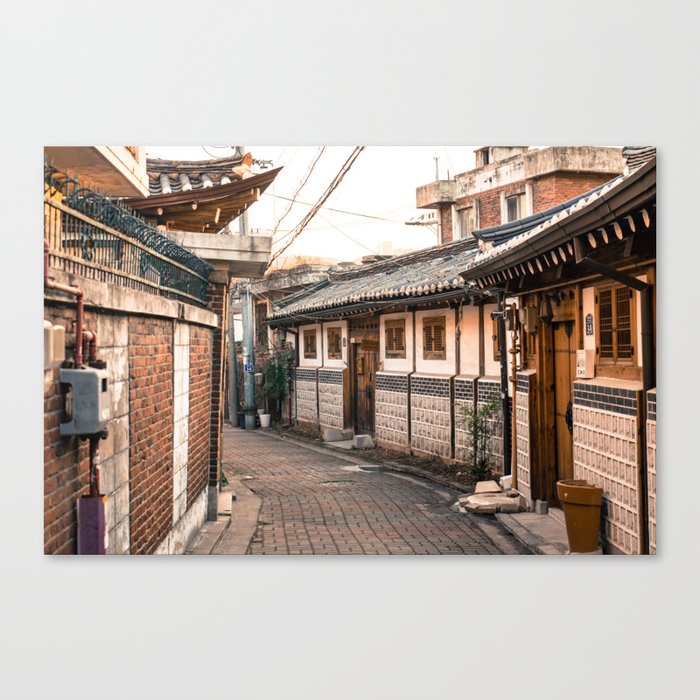 Bukchon Hanok Village Street - Seoul, Korea Canvas Print