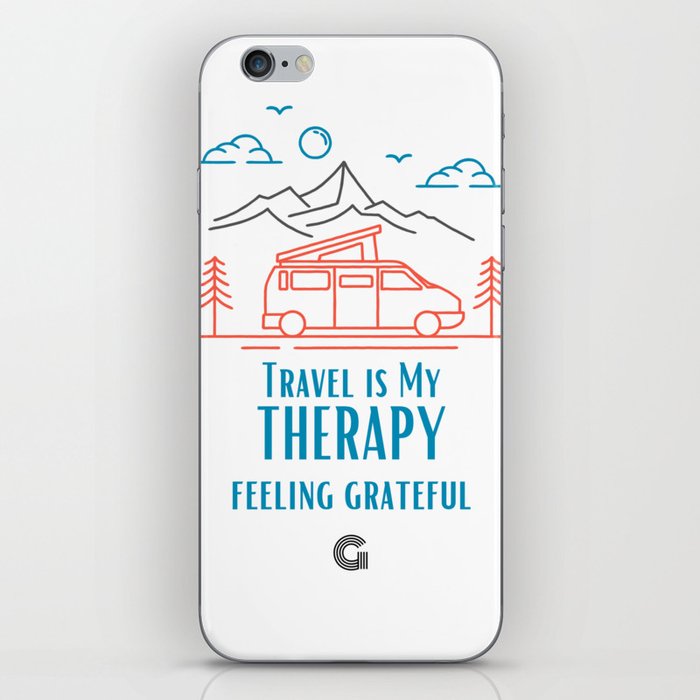 Travel is my Therapy iPhone Skin