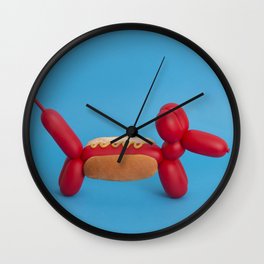 Balloon Hot Dog Wall Clock