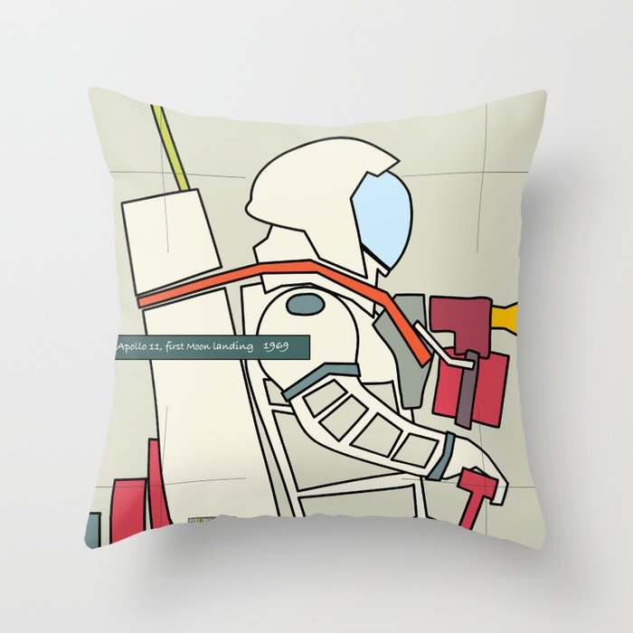 Astronaut 1969 Throw Pillow