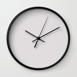Soft Light Gray - Grey Solid Color Pairs PPG Silver Screen PPG1014-3 - All One Single Shade Colour Wall Clock