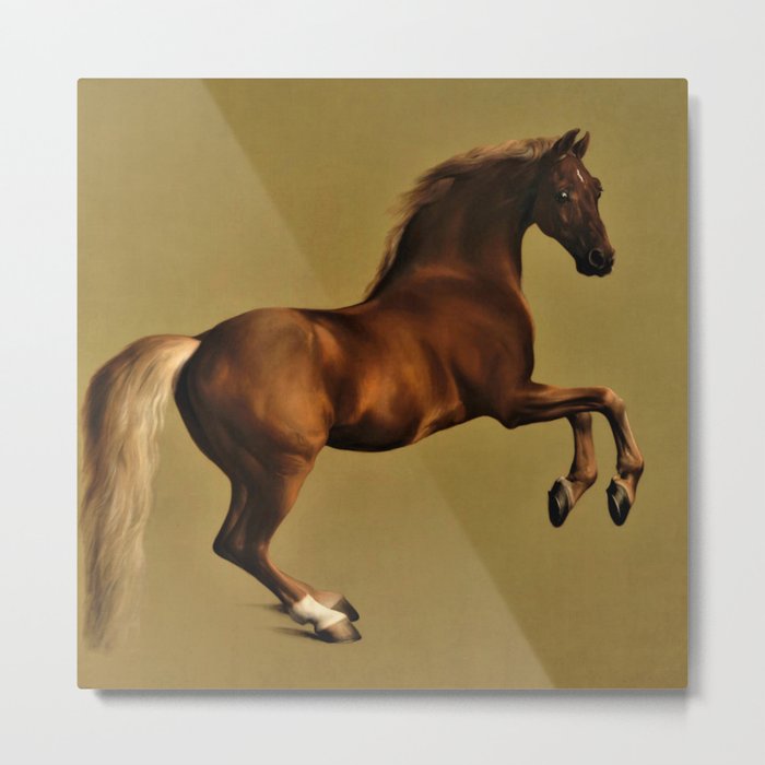Classical Masterpiece Circa 1762 Racehorse Whistlejacket Rearing Up by George Stubbs Metal Print