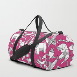origami animal ditsy pink Duffle Bag