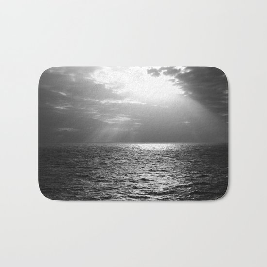 Black and White Sea Bath Mat