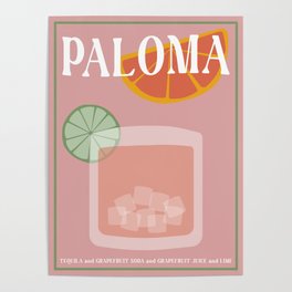 Paloma Cocktail Poster