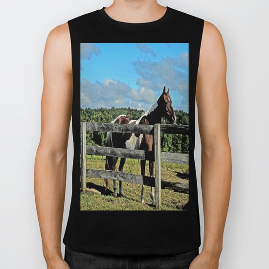 Don't Fence Me In Biker Tank