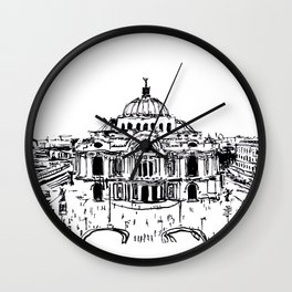 Palacio de Bellas Artes. Vista frontal.  Wall Clock