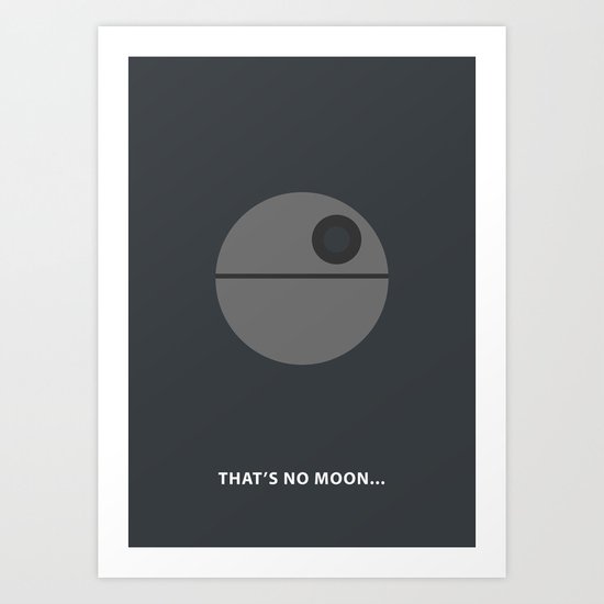 Star Wars Minimalism - Death Star Art Print