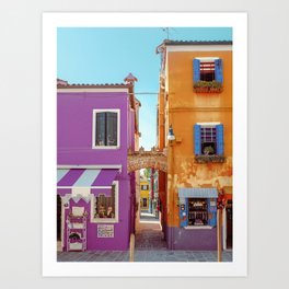 Colorful Houses Of Burano, Italy Art Print