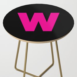 letter W (Magenta & Black) Side Table