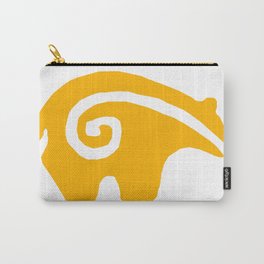 Native American Inspired Bear Golden Yellow Carry-All Pouch