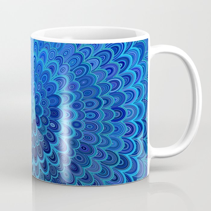 Blue Flower Mandala Coffee Mug