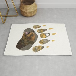 Grizzly Bear Rug | Sun, Strong, Forest, Bear, Grizzly, Birds, Nature, Tree, Claw, Painting 