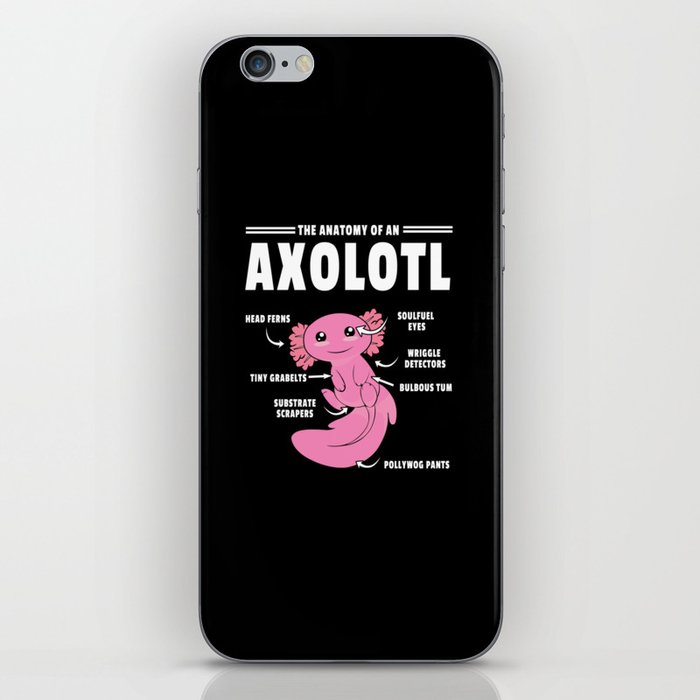 Anatomy Of An Axolotls Cute Fish Kawaii Axolotl iPhone Skin