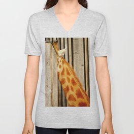 Shy giraffe | Africa wildlife shots | Animal Portrait  V Neck T Shirt