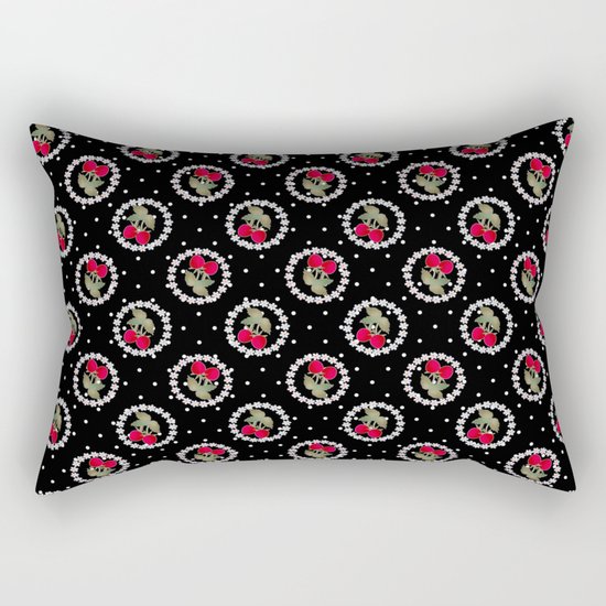Floral pattern retro . Strawberry. Rectangular Pillow