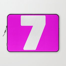 7 (White & Magenta Number) Laptop Sleeve