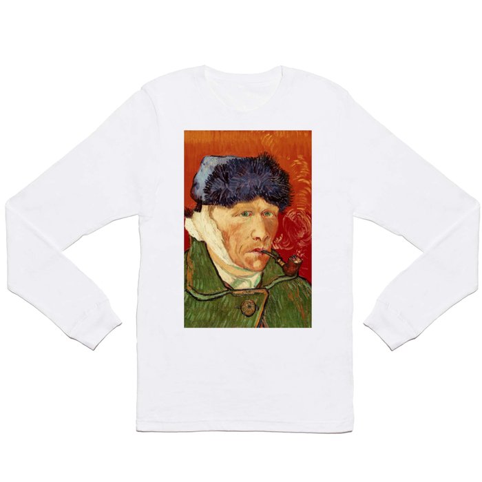 Vincent van Gogh Self-portrait with Bandaged Ear and Pipe Long Sleeve T Shirt