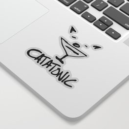 Catatonic - Funny Cat Meme Sticker