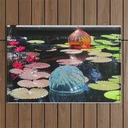 Lily Pond and Glass Floaters Outdoor Rug