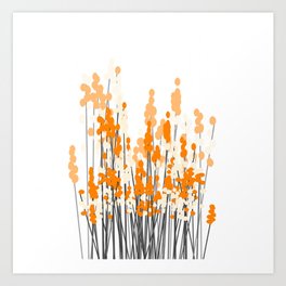 Orange Spring Bouquet on White Background #decor #society6 #buyart Art Print