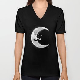 Moon Hug V Neck T Shirt