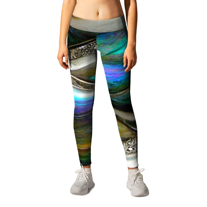 Mother Of Pearl Waves Leggings