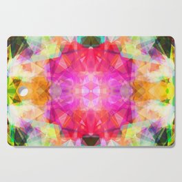 Abstract pink teal lavender lilac modern kaleidoscope Cutting Board