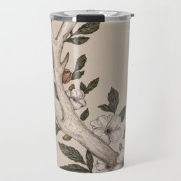 Floral Antler Travel Mug