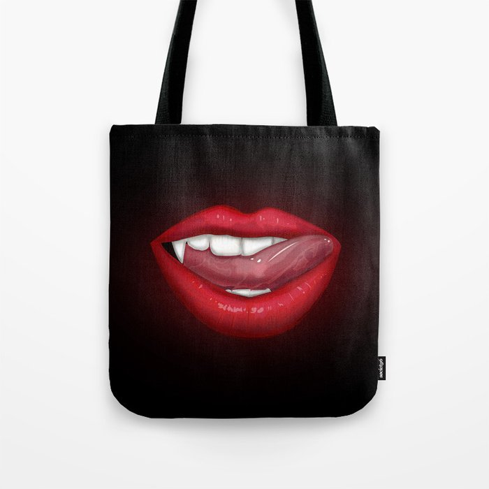 Vampire Lips Tote Bag