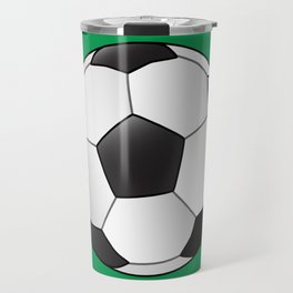 Football With Green Background Travel Mug