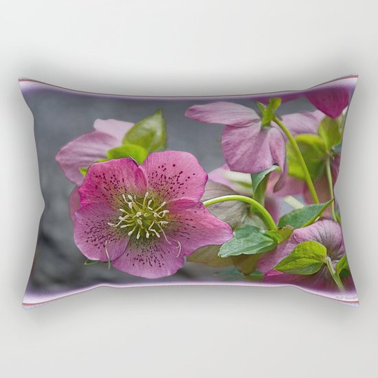 HELLEBORUS NIGERCORS FLOWER Rectangular Pillow