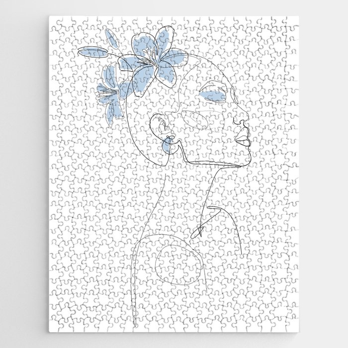 Blue Lily Lady Jigsaw Puzzle