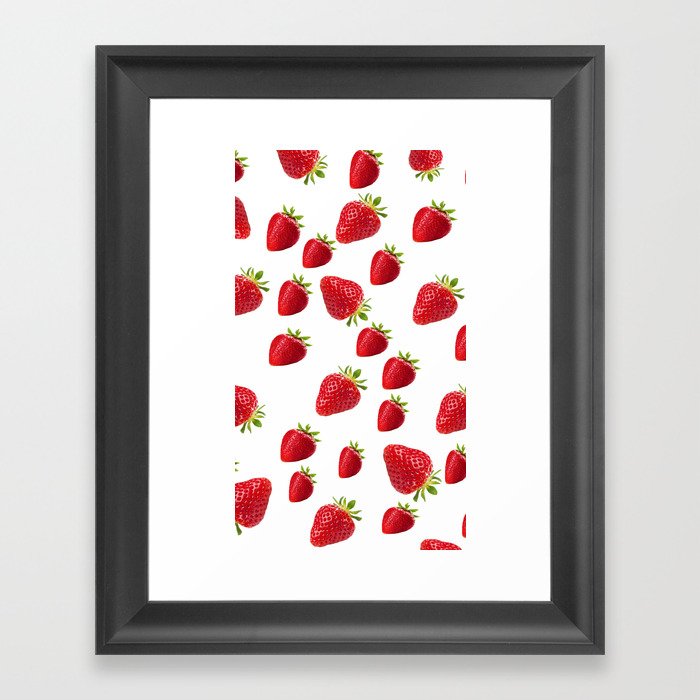 Strawberry Pattern  Framed Art Print