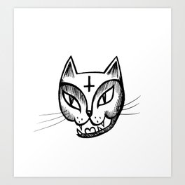 Satan Kitty Art Print