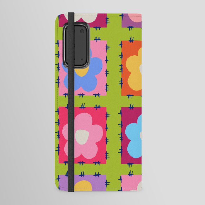 Flower pattern tiles Android Wallet Case