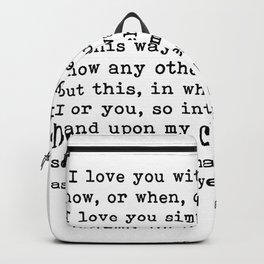 I love you.... Backpack