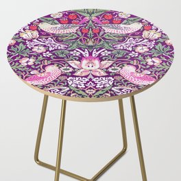 Remix William Morris Strawberry Thief Pattern Side Table