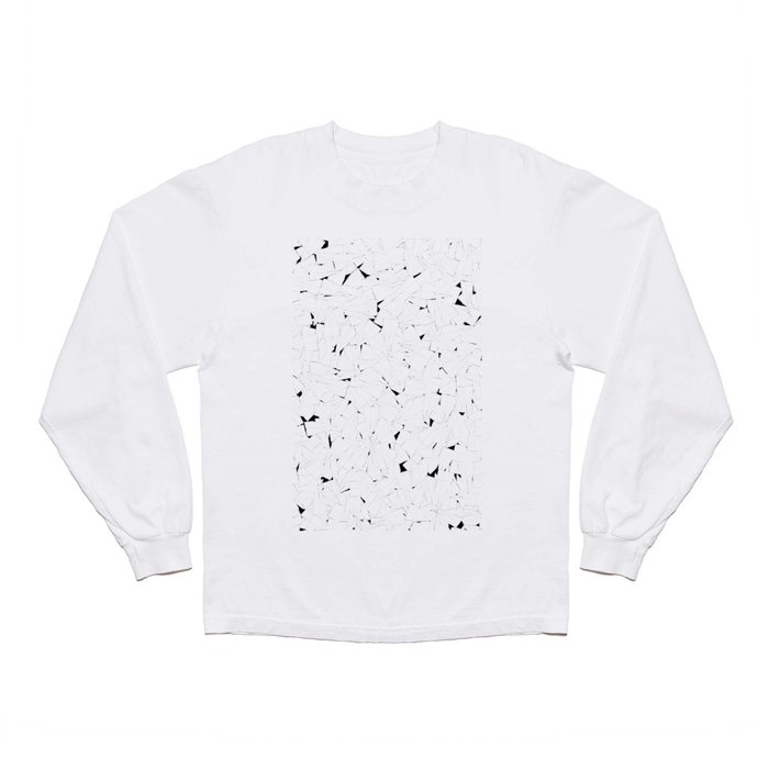 Paper planes B&W / Lineart texture of paper planes Long Sleeve T