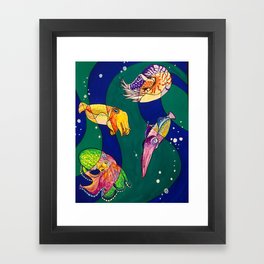 Cephalopods! Framed Art Print
