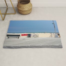 Rockaway Beach Before Sandy, NYC Area & Throw Rug