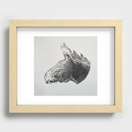 Daisy the Donkey Stamp Recessed Framed Print