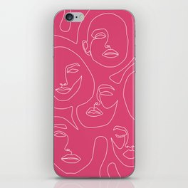 Faces In Pink iPhone Skin