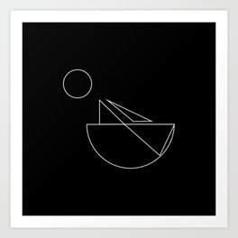Rower | geometric minimal Art Print