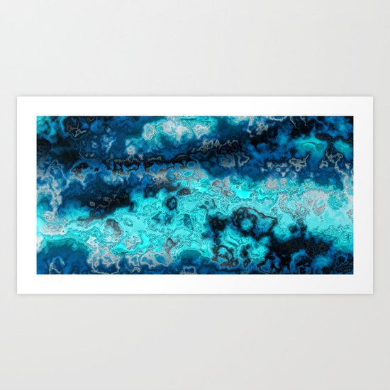 Blue Agate Art Print