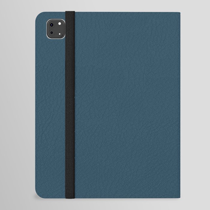Dark Blue Gray Solid Color Pairs Pantone Deep Dive 19-4126 TCX Shades of Blue Hues iPad Folio Case