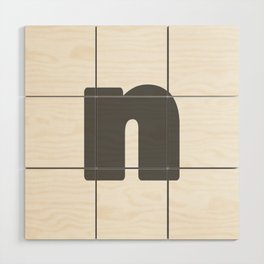 n (Grey & White Letter) Wood Wall Art