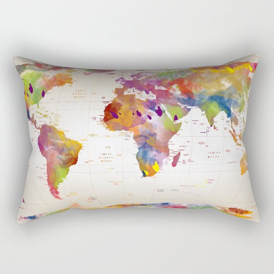 map Rectangular Pillow