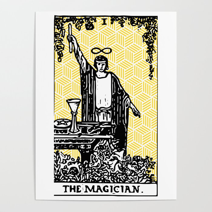 Geometric Tarot Print - The Magician Poster